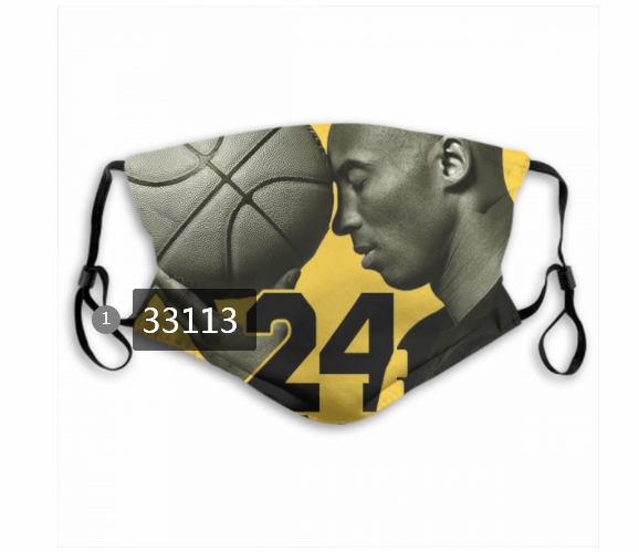 2021 NBA Los Angeles Lakers #24 kobe bryant 33113 Dust mask with filter->nba dust mask->Sports Accessory